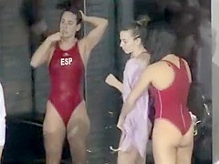 Spanish swim team in swimsuits