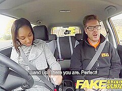 18yr Black Teen 18+ Filled Up By Her Driving School Teacher In Car & Outdoor