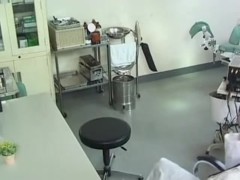 Japanese whore fucks two gynecologists at their office