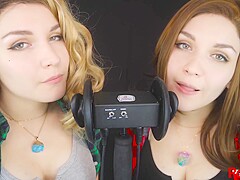Kittyklaw Asmr - Patreon Asmr Twin Ear Licking - Mouth Sound