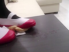 Japanese School Shoes Crush Claymen ( add me and watch more)