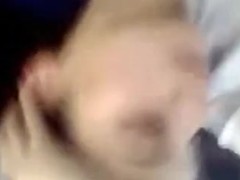 Cute Gal Blows Her BF's Penis Closeup In His Car