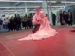 Bondage show in a shopping centre