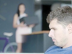 Excited brunette, Leanne Lace is having sex with her ex, just for the fun of it