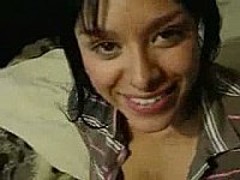Cute latina sucking dick