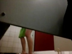 teen changing in pool cabin