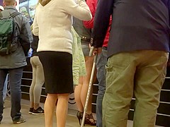 hot pants public showing underbutt ass 2
