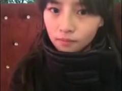 19yo chinese girl dances, strips and plays with her hairy pussy.