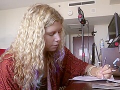 Hippie Ashlyn tries porn for first time
