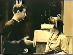 REAL VINTAGE PRIEST FUCKS GIRL IN B&W
