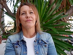 MILF deflowers 18-year-old boy. Milena Sanz (44) has her first