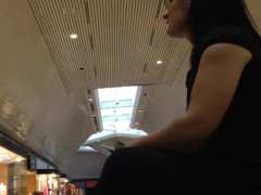Latina MILF on bench with whaletail