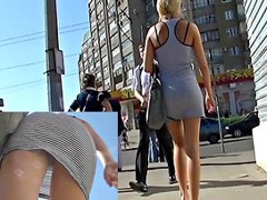 Golden-Haired upskirt angel in hawt costume