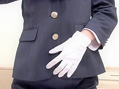 Classy Japanese woman loves having her hairy pussy finger fucked