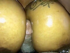 Oily titfuck she said don&rsquo;t cum on her face so she place with the jizz