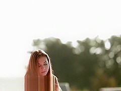 Girls masturbate by the pool