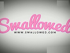 SWALLOWED Throat fucking petite brunette Brooklyn Gray