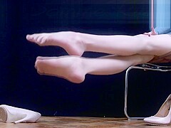 Sexy Pantyhose Feet and High Heels Dangling Joi