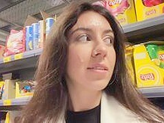 Katty West In Unfaithful Wife Goes To Supermarket With Cum On Her Face From Lover - Cumwalk