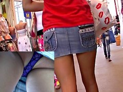Purple lace panty up denim petticoat