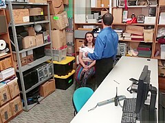 Shoplifter Bella Rolland gets her pussy discipline by LP