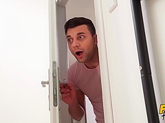 His Big Dick Stuck In A Vacuum Cleaner!