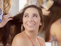 Karlee And Alexa Make Out In The Chair, Groping Each Other