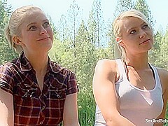 Captured In The Woods: A Featured Presentation: Two Beautiful Blondes Brutally Fucked In The Wild Wi