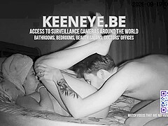 A couple is seen during a private moment on the bed