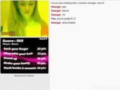 19yo girl becca plays a sexgame on omegle