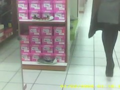 Ehib suspender stocking in a shoe store