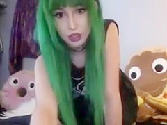 junior Goth TS in Boots Playing