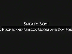 Step Mom Lessons - Ella Hughes and Rebecca Moore share cock