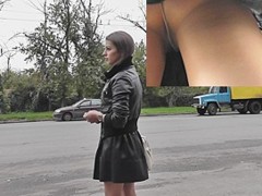 Hotty in high heels hose up petticoat