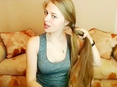 Sexy Blonde Long Hair, Hair Play