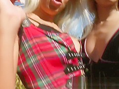 Sperm Swap Cum loving blondes sperm swap after riding cock