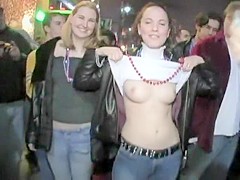 Drunk girls showing off