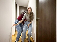 Two Strangers Play By Touching Each Other Under Their Pants And Rubbing Their Asses