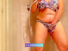 Art Of Tease By Indian Milf Hira Erotic Shower - Pussy Washing Big Thick Ass