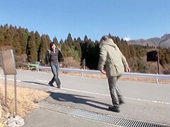 Japanese fuck party in the outdoor hot spring