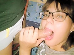 She Knows How To Suck Cock! : Pov Blowjob, Titjob, Facefuck, Cum In Mouth !