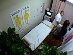 Girl gets her tight pussy fingered while hot voyeur massage