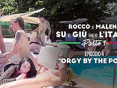 Malena & Christie Dom & Rocco Siffredi & Ste Axe in Orgy by the Pool - RoccoSiffredi