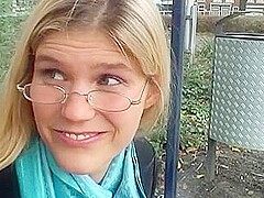 Hot Dutch Hot Blonde In Glasses Enjoys Pussy Fingering And Hard Anal Sex