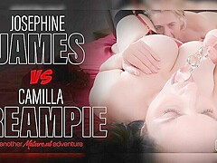Big Tit Milfs Camilla Creampie And Have A Lesbian Affair And Things Got Wet!