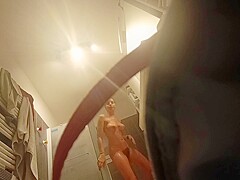 Voyeur bathroom hairy sis