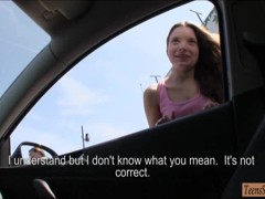 Legal Age Teenager hitchhiker receives cunt drilled in public and receives jizzed