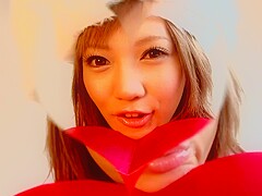 Slender Asian hottie sucks a cock and gets a cream pie finale