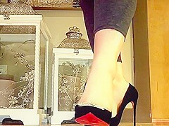 Attractive Chick In Sexy High Heels Is So Passionate About Her Shoe Fetish