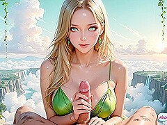 Perfect tits angel babe turns sky dream into hot sex